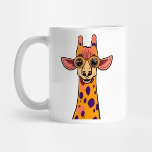 Smart giraffe with glasses Mug